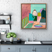 Load image into Gallery viewer, Chartreuse striped chair