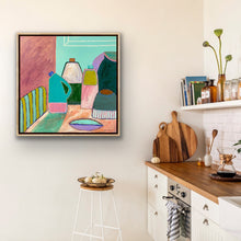 Load image into Gallery viewer, Chartreuse striped chair