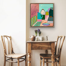 Load image into Gallery viewer, Chartreuse striped chair