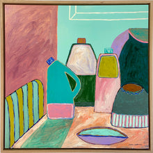 Load image into Gallery viewer, Chartreuse striped chair