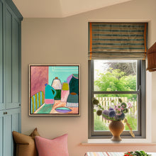 Load image into Gallery viewer, Chartreuse striped chair
